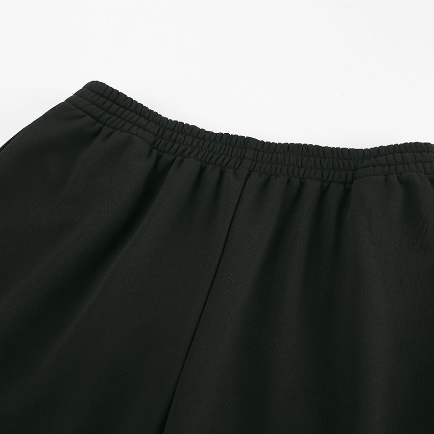 Drawstring Side Contrast Striped Pants