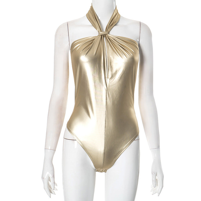 Sleeveless Bodysuit With Open Back