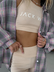 Button Long Sleeve Plaid Shirt