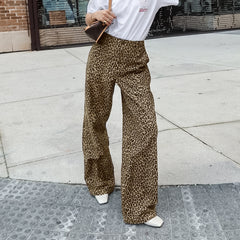 WIDE LEG LEOPARD PANTS