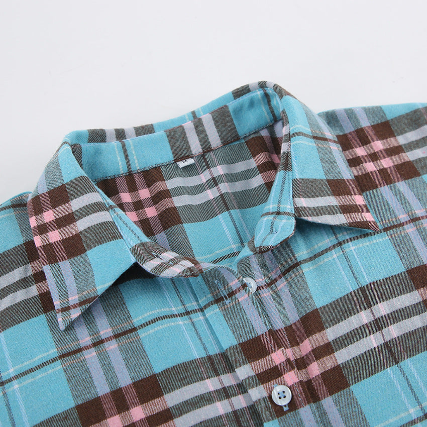 Vintage Plaid Long Sleeve Shirt