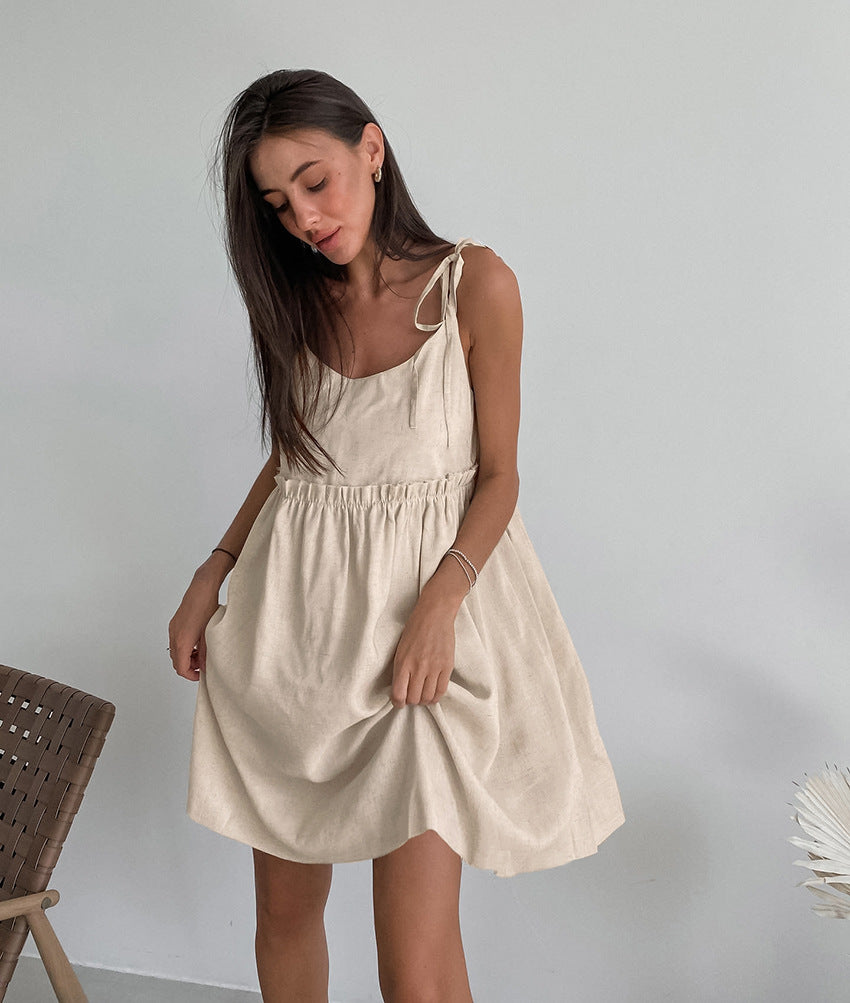 Cotton Sleeveless Mini Dress - 3 Colors