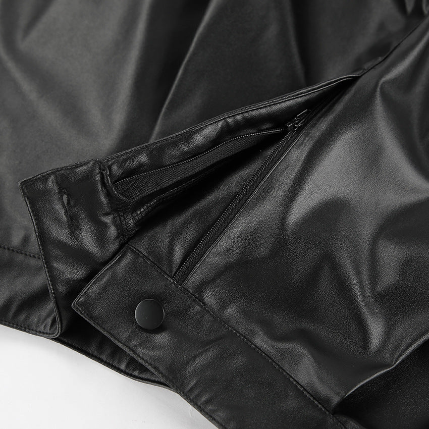 Leather Shorts Niche High Waist