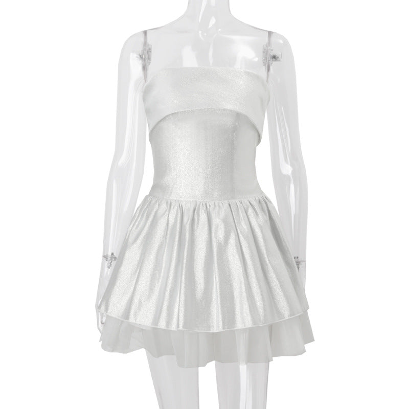 One-Shoulder Tube Top TuTu Dress