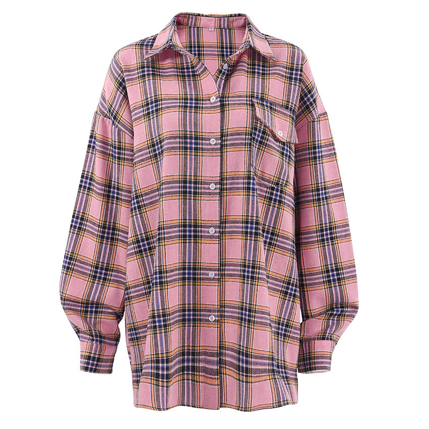 Pink Long Sleeve Check Shirt