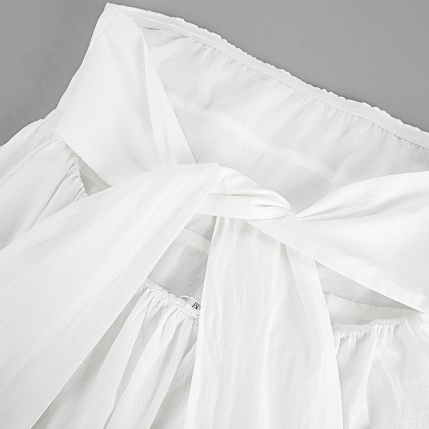 Strapless Backless Tie-wrap Bubble Dresses