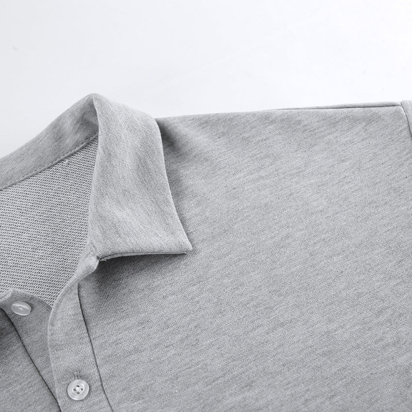 Button Down Turtleneck Sweatshirt