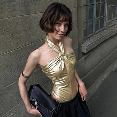 Sleeveless Bodysuit With Open Back