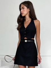 Skinny Fit Mini Skirt Suit