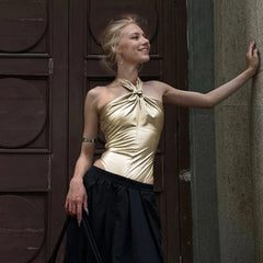 Sleeveless Bodysuit With Open Back