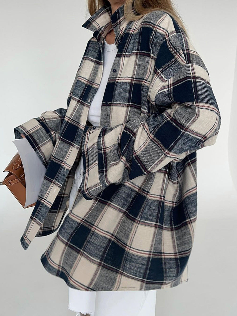 Cotton Mid-Length Outerwear Shirt