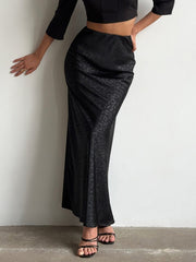 Printed Maxi Straight Skirt