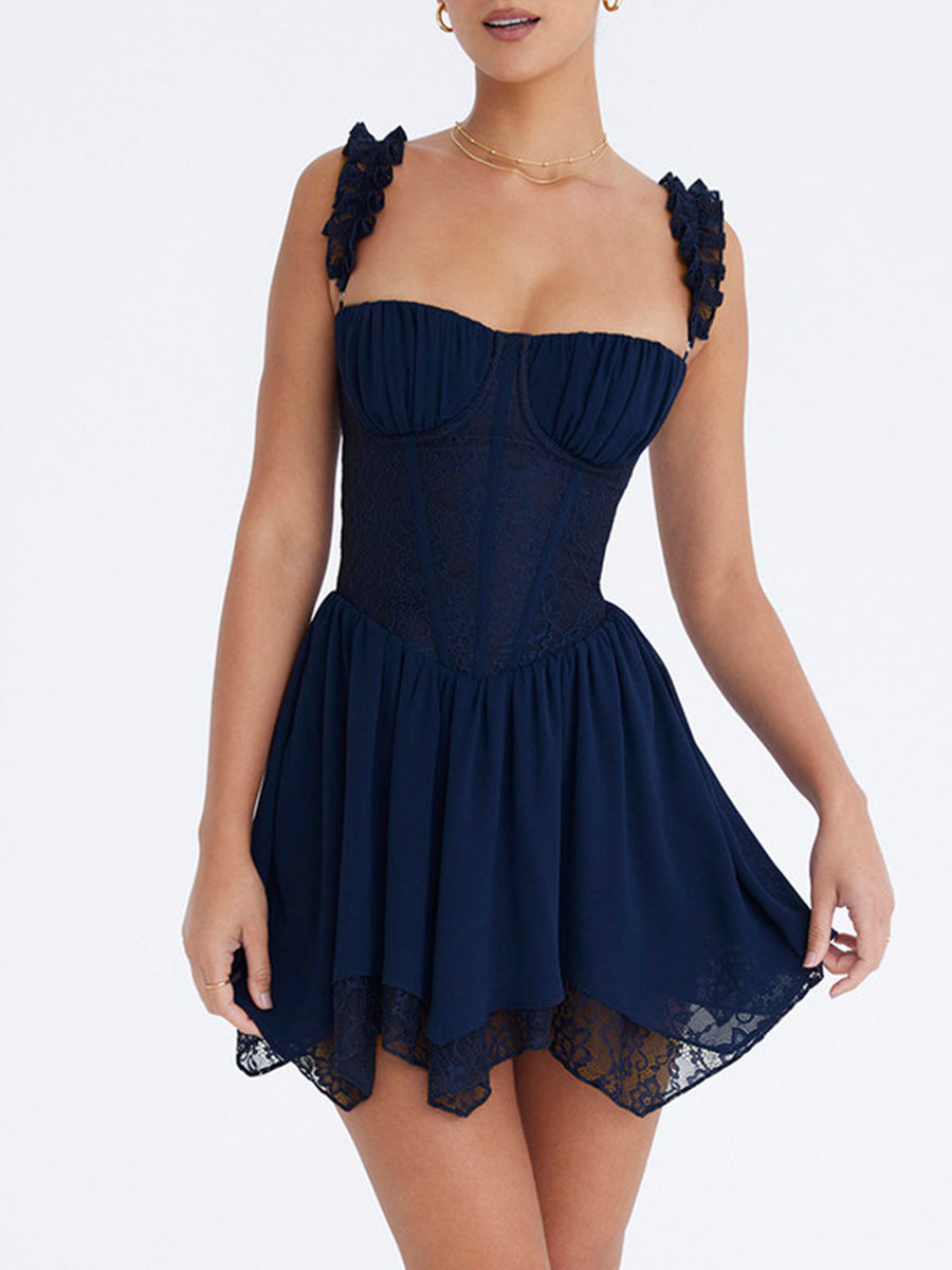 Asymmetric Corset Mini Dress