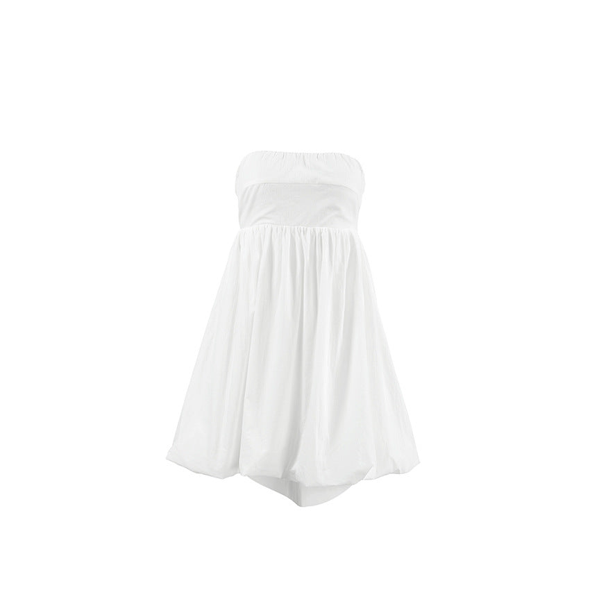 Strapless Backless Tie-wrap Bubble Dresses