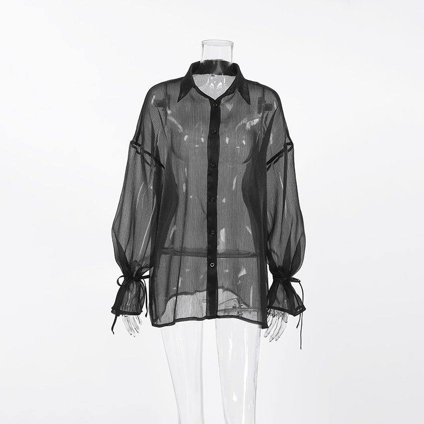 Sheer Button Up Top