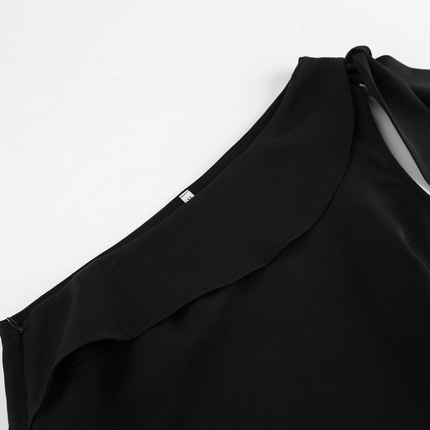 One Shoulder A-Line Dress