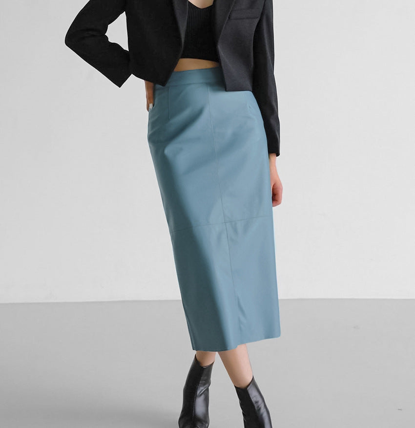 Slit Faux Leather Skirts