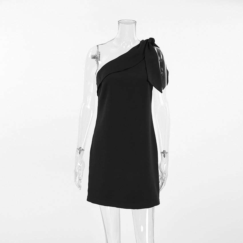 One Shoulder A-Line Dress