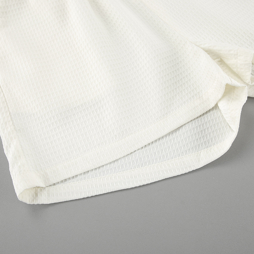 Short Sleeve Shirt Shorts Set