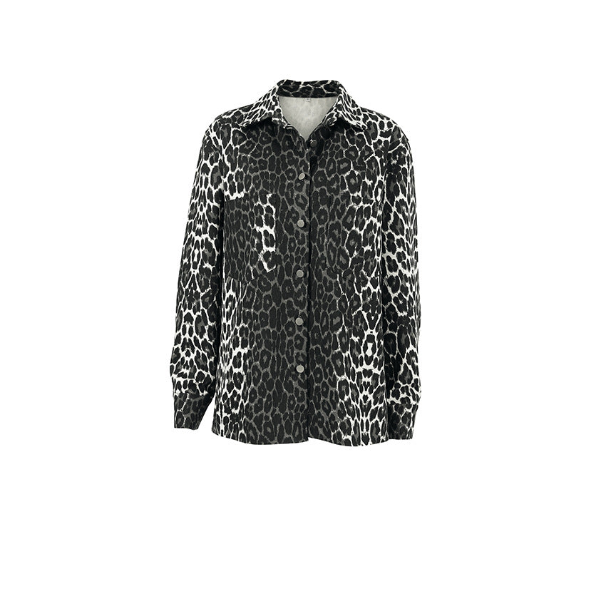 Black Leopard Print Shirt