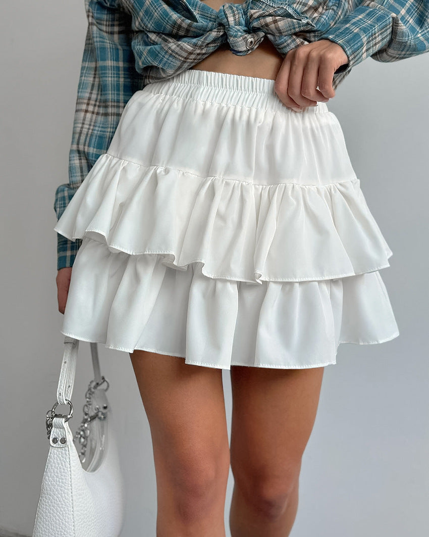 High Waist Layered Skirt