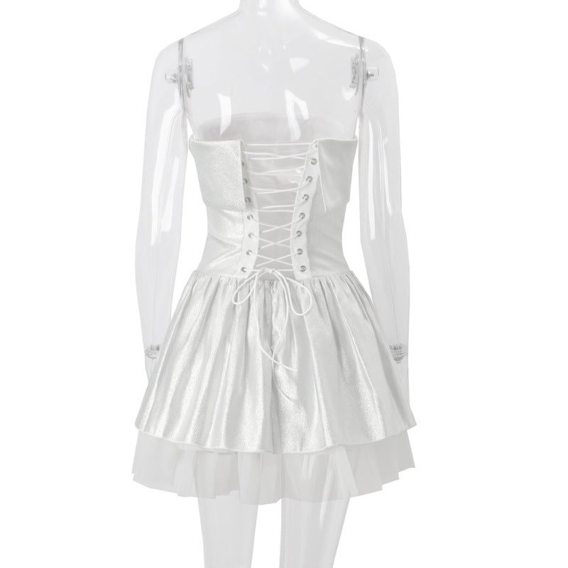 One-Shoulder Tube Top TuTu Dress