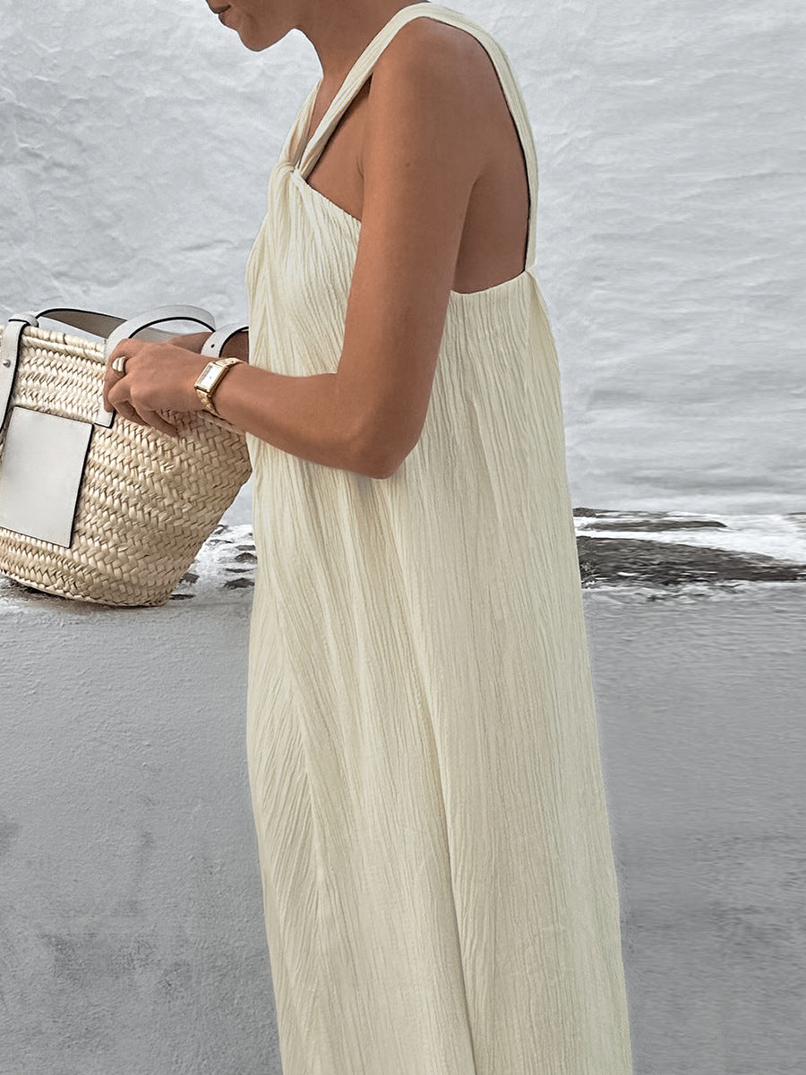 Halterneck Cotton Beach Dress