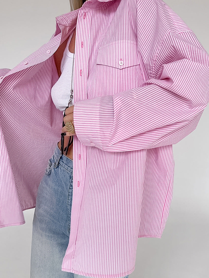 Pink Stripe Blouse