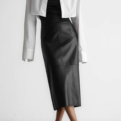 Slit Faux Leather Skirts