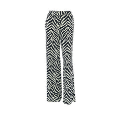 Zebra Print Wide Leg Pants