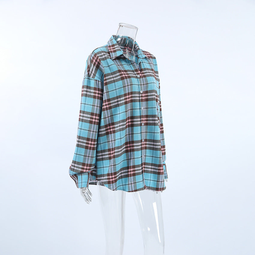 Vintage Plaid Long Sleeve Shirt
