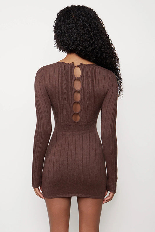 Dainty Long Sleeve Knit Dress