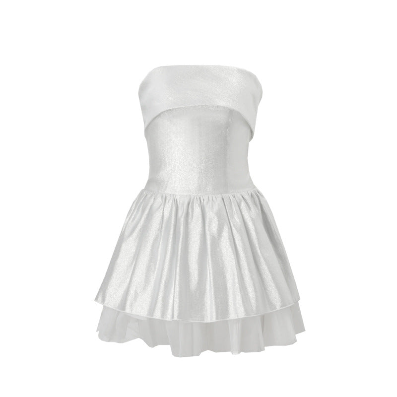 One-Shoulder Tube Top TuTu Dress