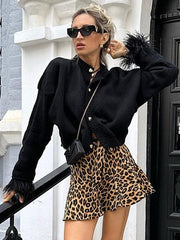 Leopard Print Casual Vacation Mini Skirt