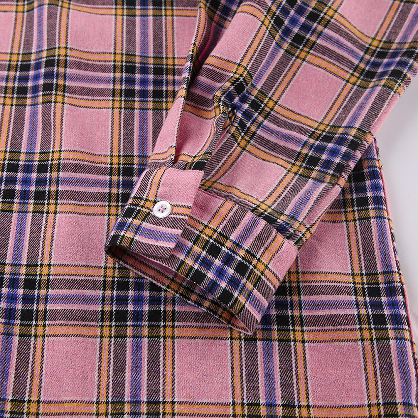 Pink Long Sleeve Check Shirt