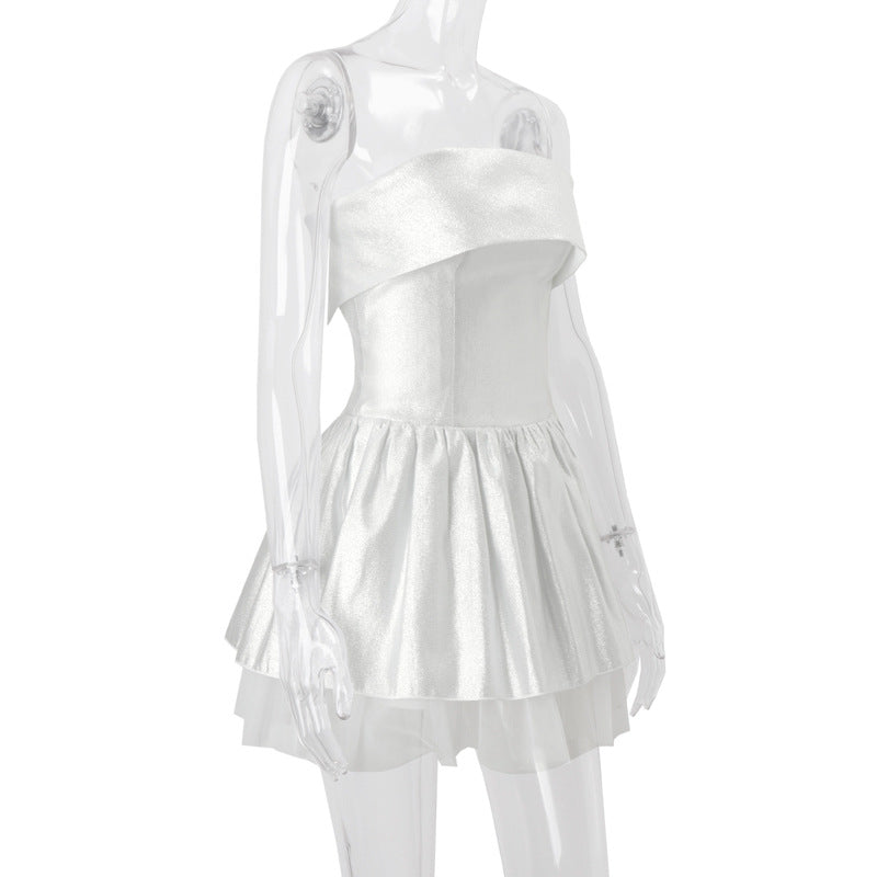One-Shoulder Tube Top TuTu Dress