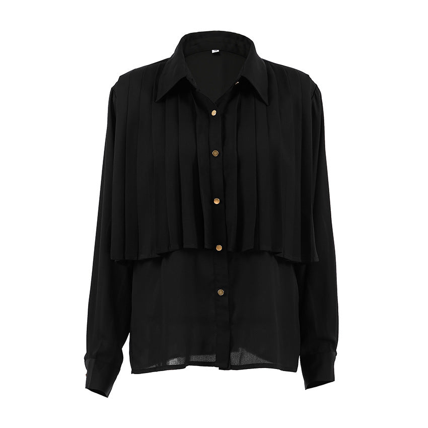 Chiffon Pleated Shirt