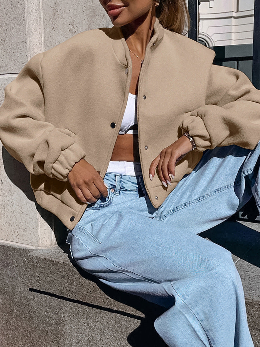 Cropped Bomber Jacket