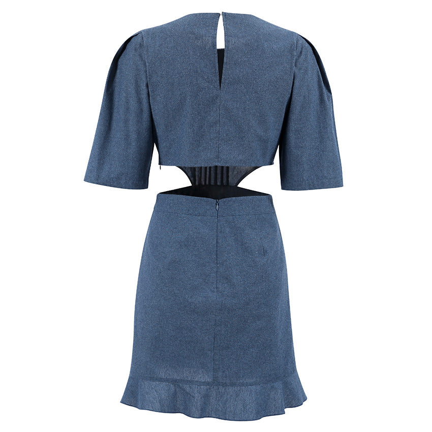 Short Sleeve Denim Dress