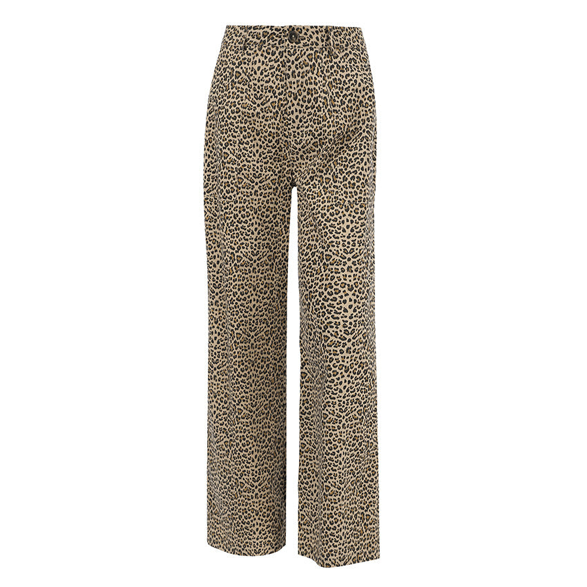 WIDE LEG LEOPARD PANTS