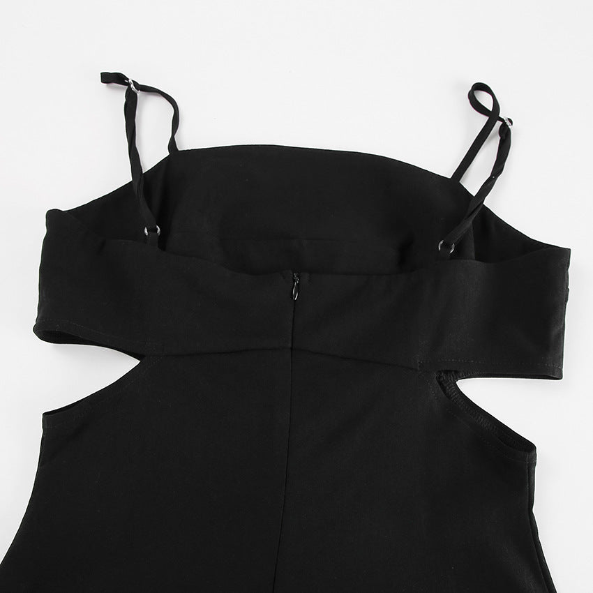 Spaghetti Straps Hollow-out Square Neck Dresses