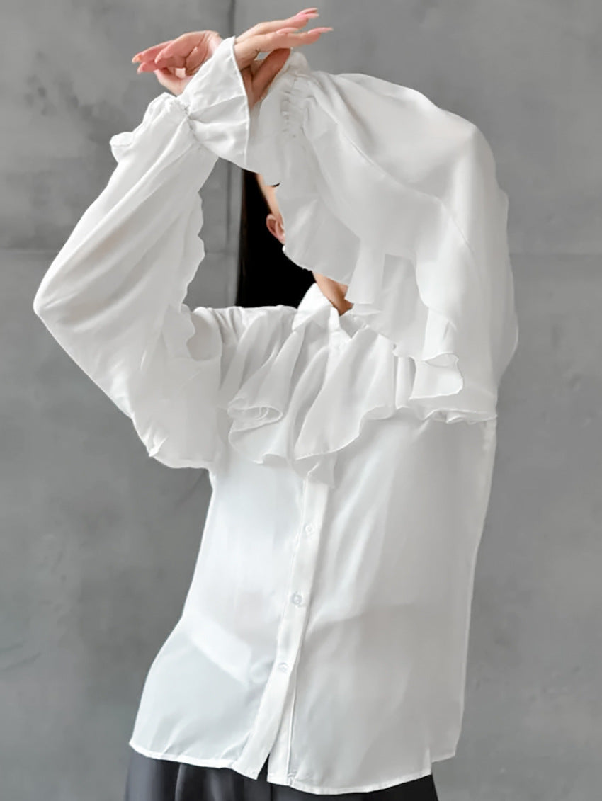 Ruffled Long Sleeve Shirt