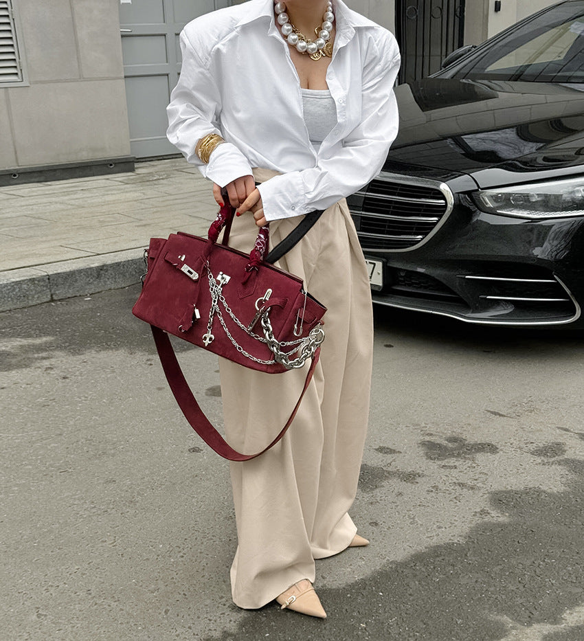 Pleated Draped Baggy Pants Without Belt