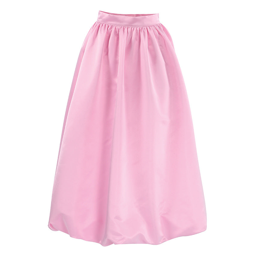 Satin Midi Skirt