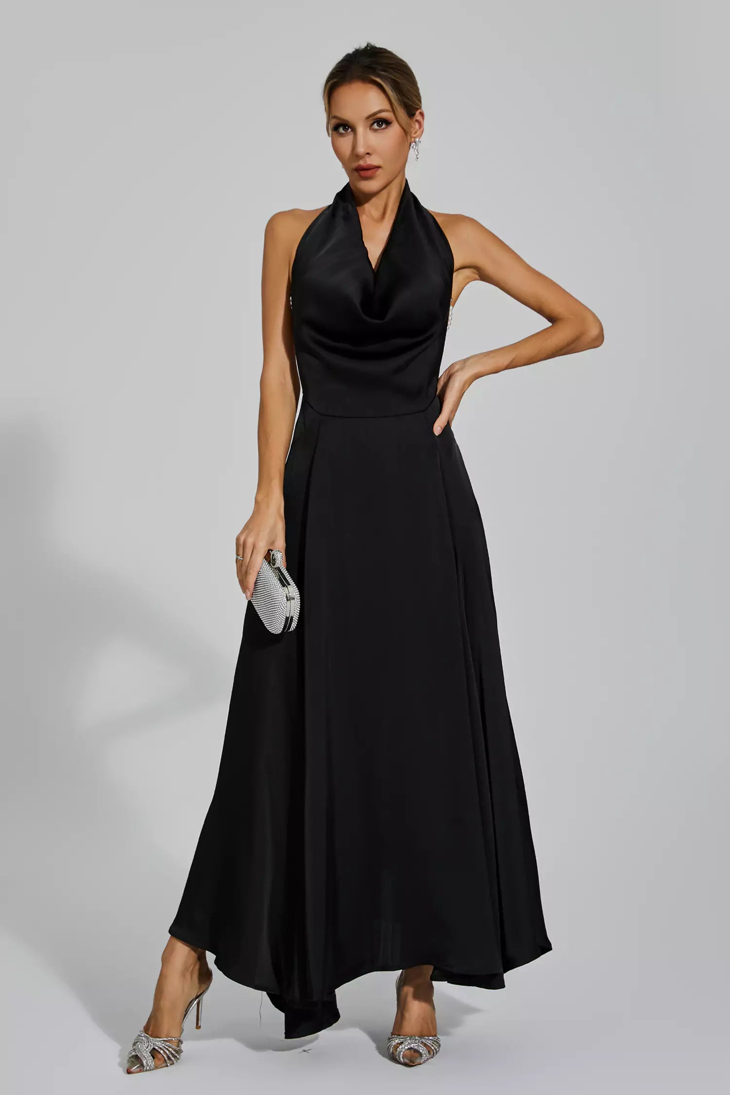 Patricia Black Halter Maxi Dress