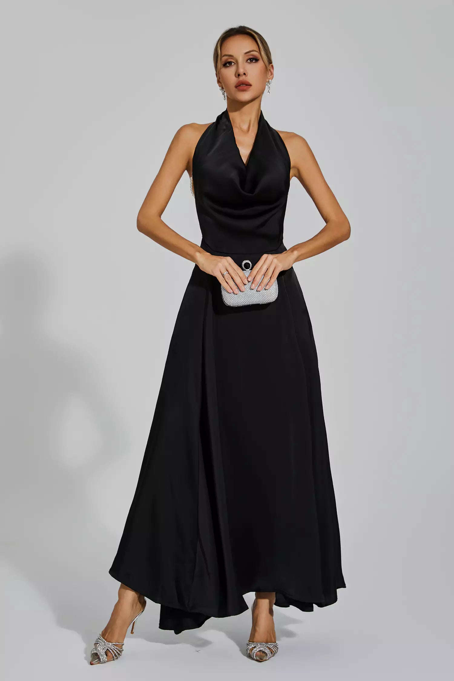 Patricia Black Halter Maxi Dress