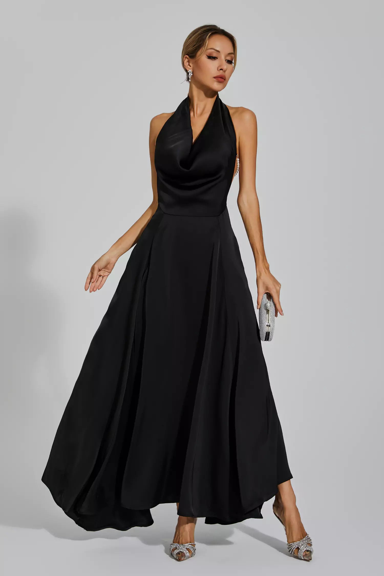 Patricia Black Halter Maxi Dress