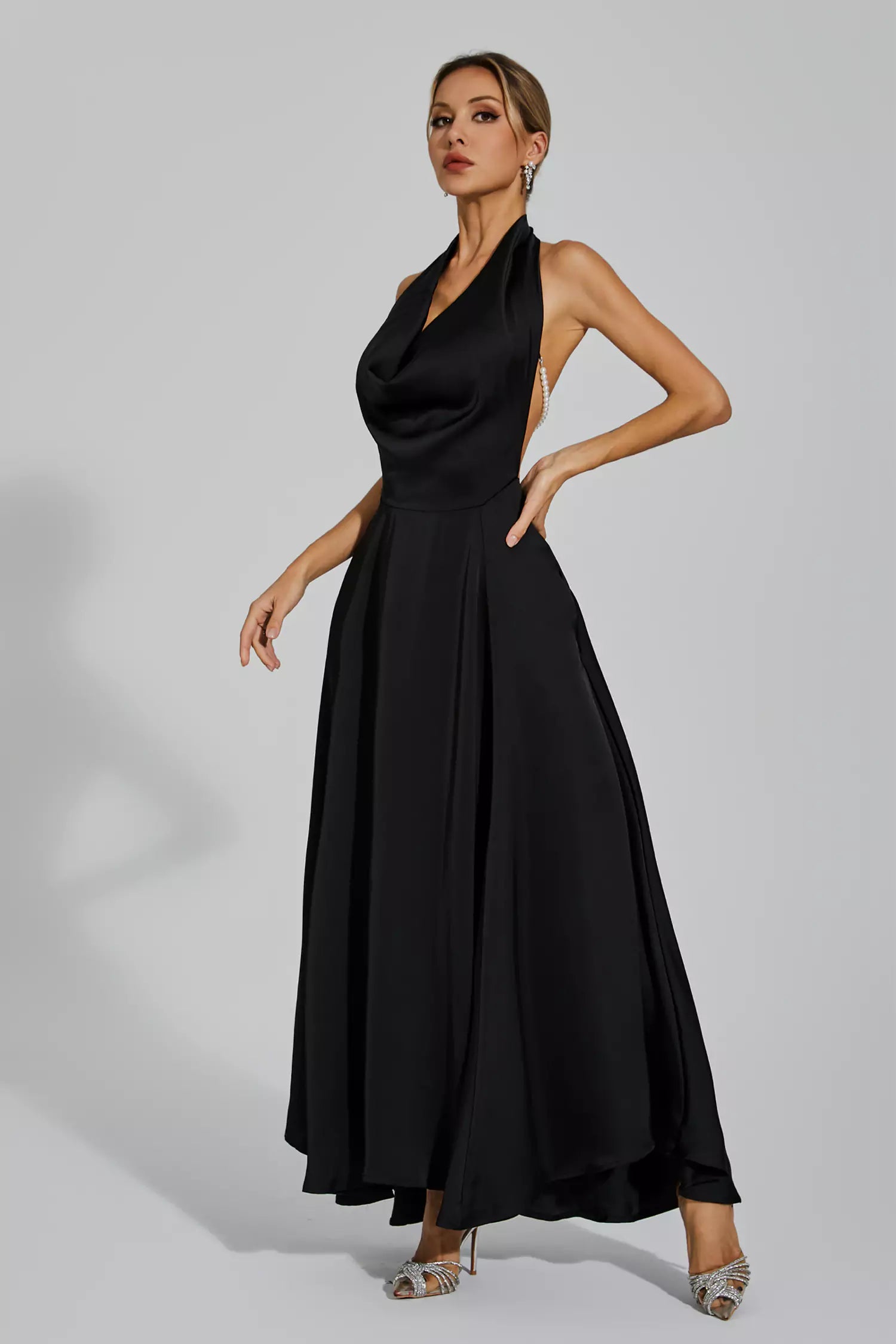 Patricia Black Halter Maxi Dress