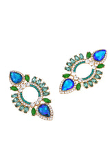 Phoenix Blue Rhinestone Earrings