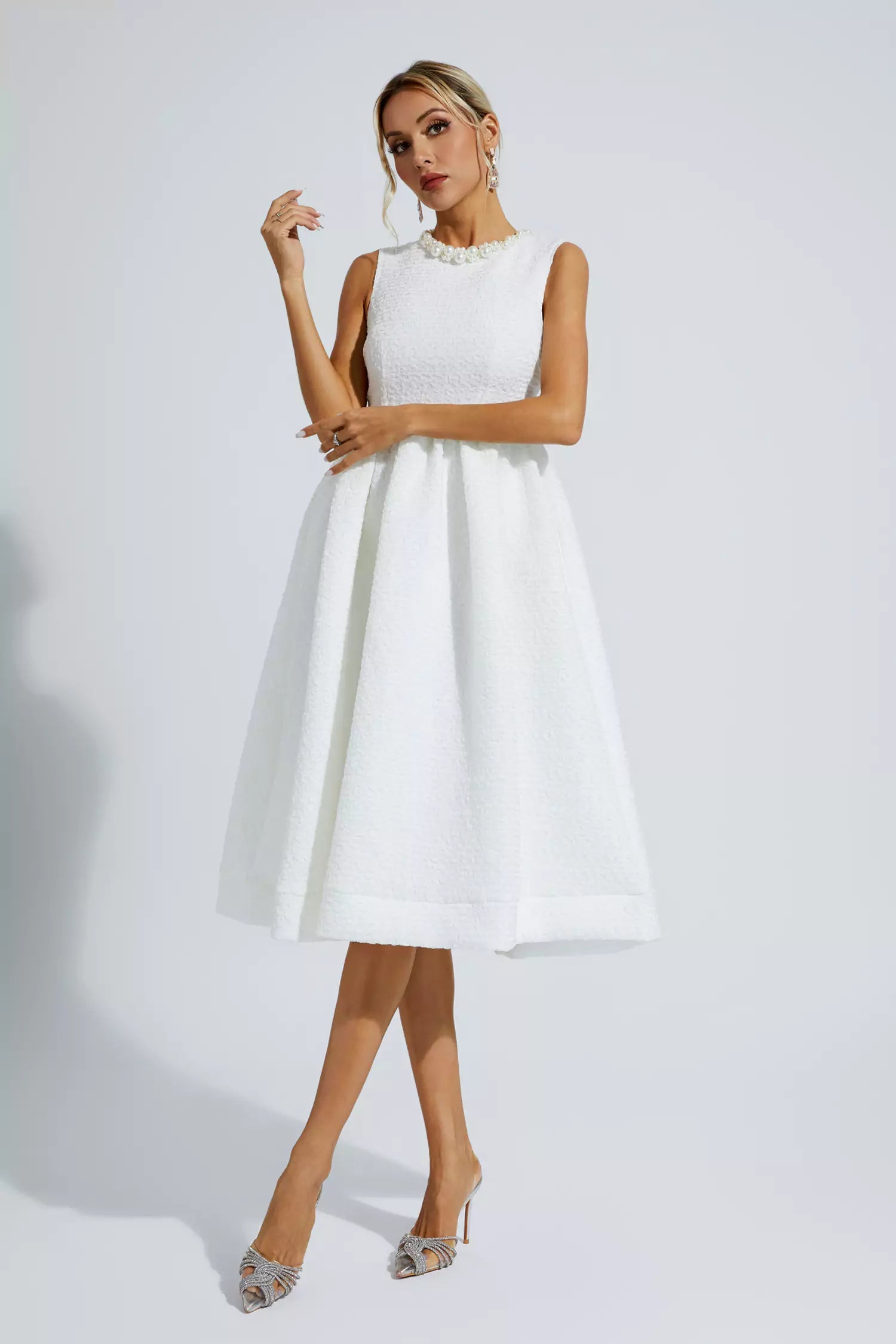 Ryan White Pearl Sleeveless Midi Dress - Catchall